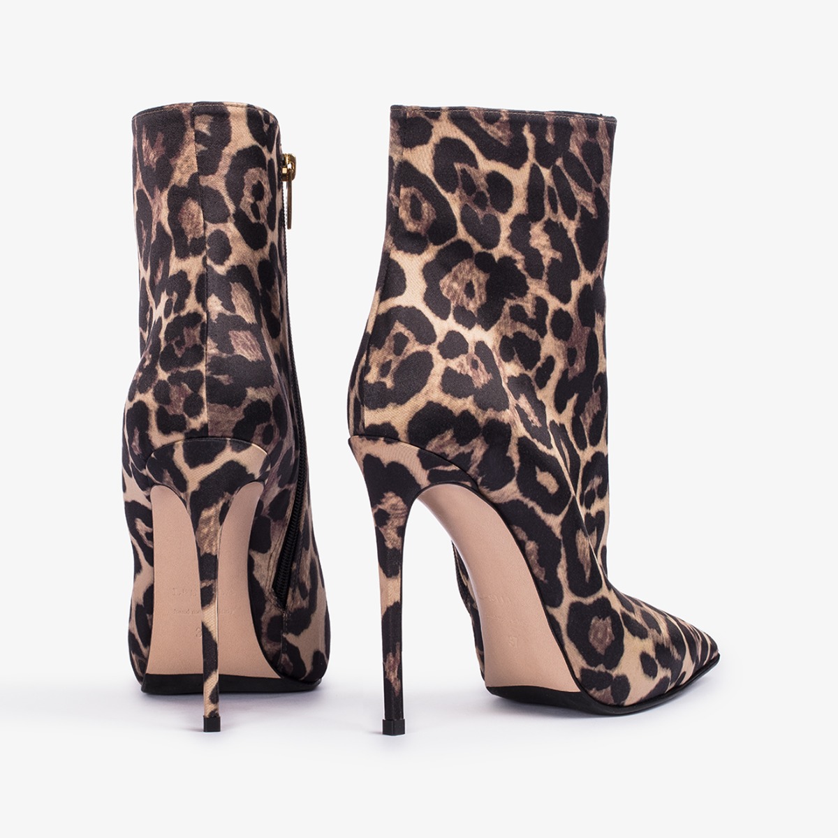 Leopard print satin ankle boot Le Silla
