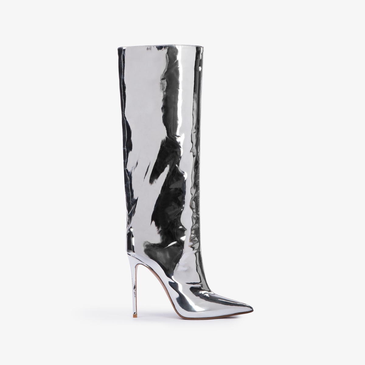 Silver metallic knee boot - Le Silla