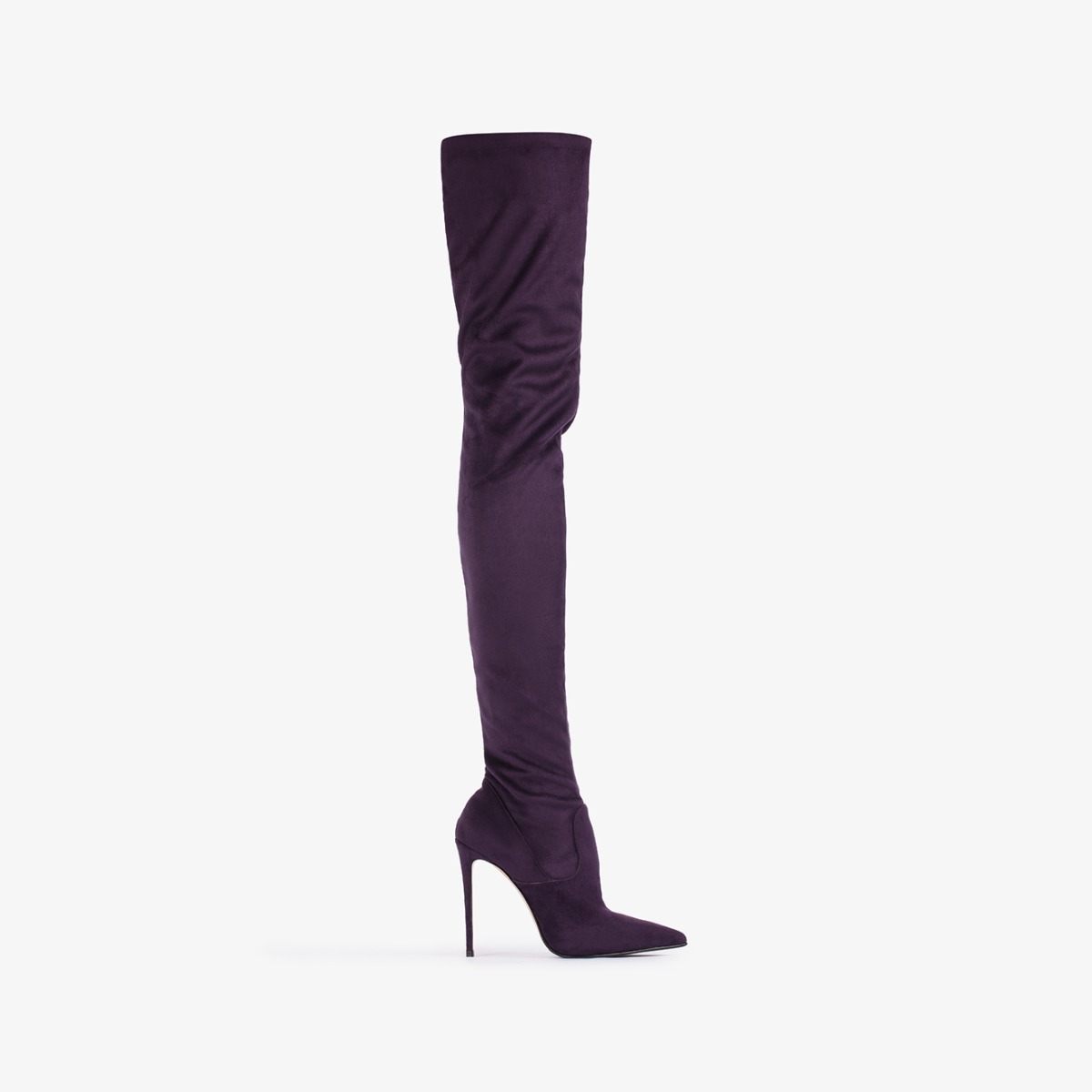 Kamala purple stretch vegan suede over the knee boot Le Silla