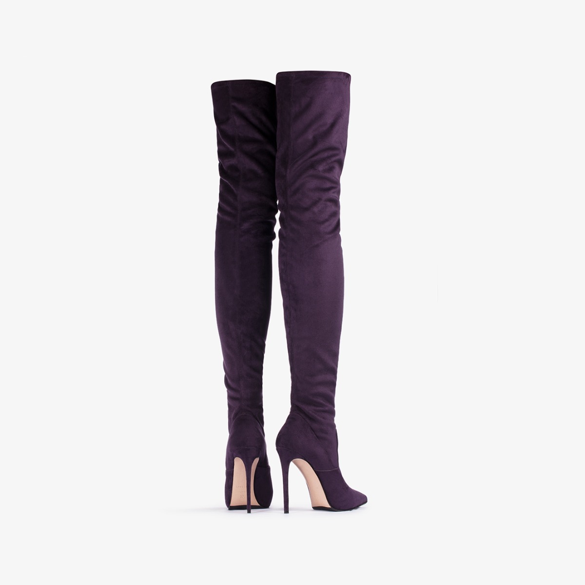 Kamala purple stretch vegan suede over the knee boot Le Silla