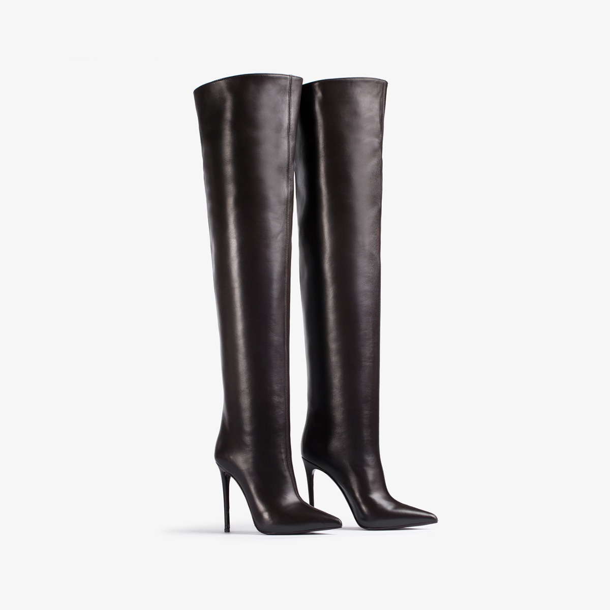 black-leather-le-silla-boots-
