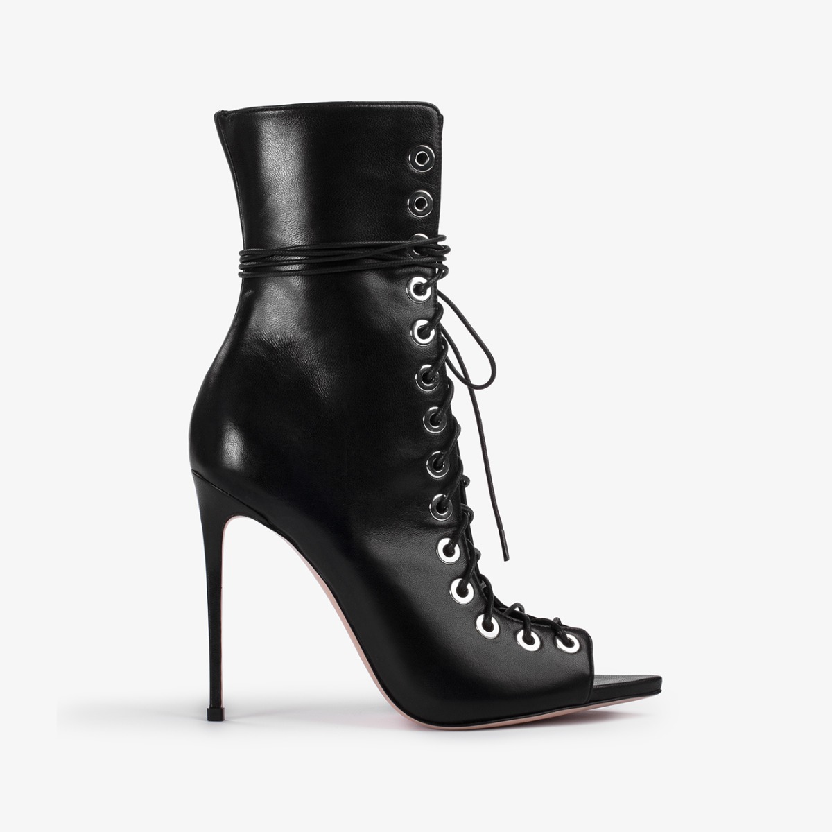 Black ankle boots stiletto heel hotsell