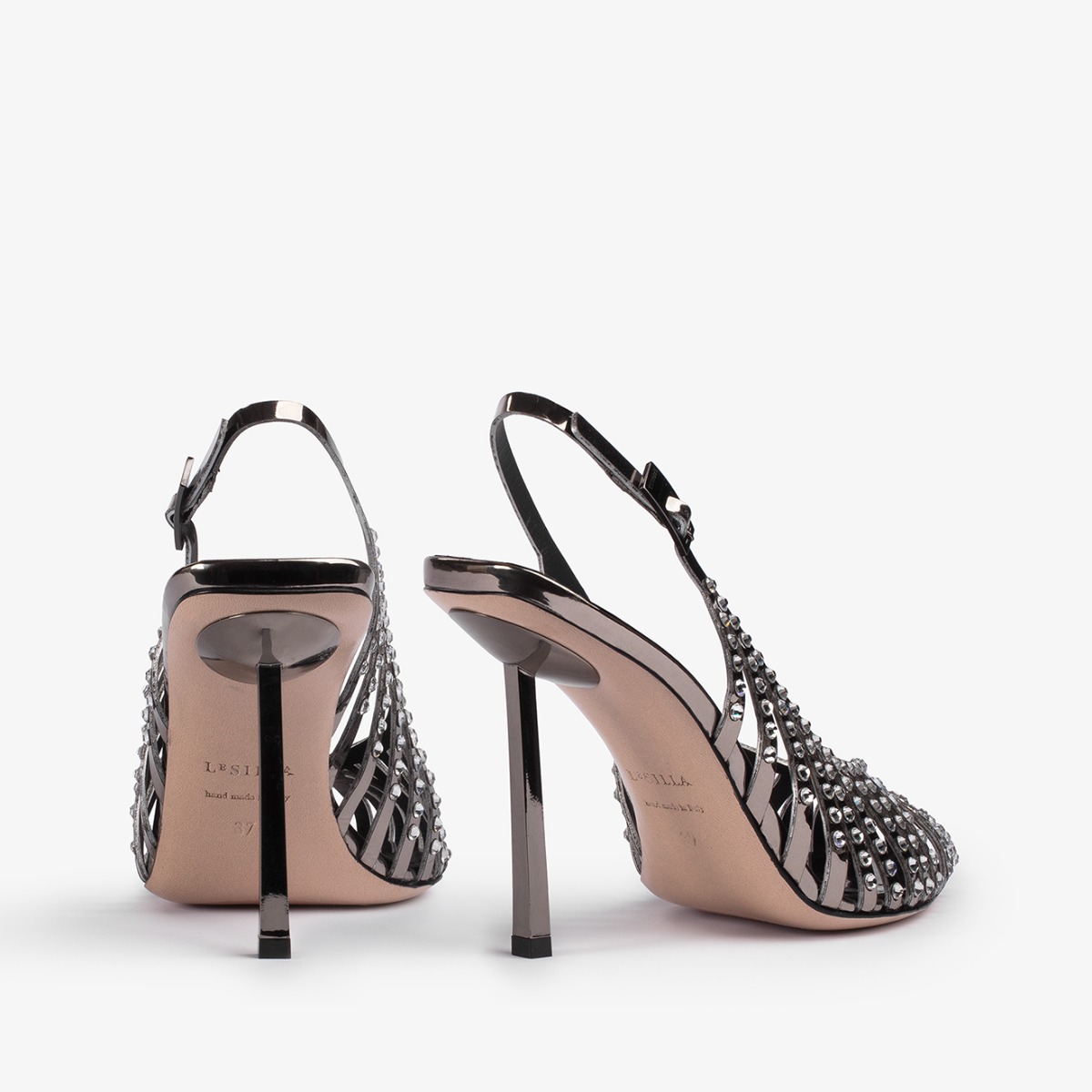 Pewter slingbacks top
