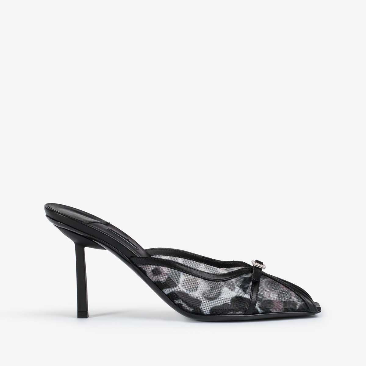 パンプス LE SILLA 'Vittoria' slingback VITTORIA SANDAL 80 mm NERO/SAVANA | Le Silla