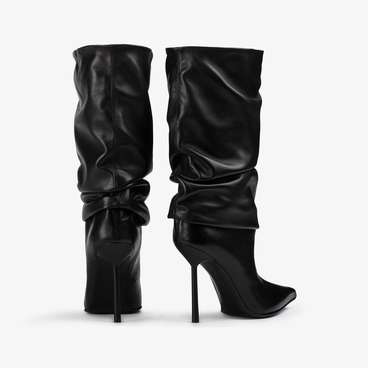 ロングブーツ LE SILLA Black Leather Bella Boots BELLA BOOT 120 mm NERO/NERO | Le Silla