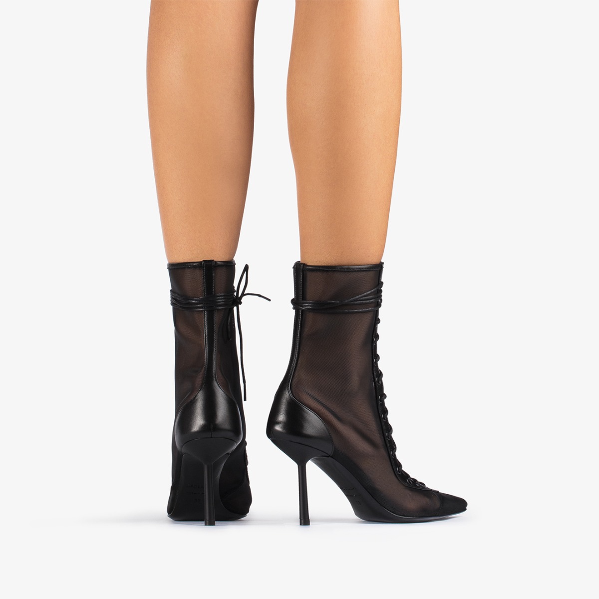 COLETTE ANKLE BOOT 80 mm NERO/NERO | Le Silla