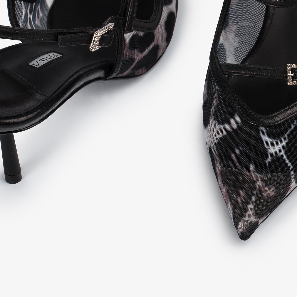MORGANA SLINGBACK 60 mm NERO/SAVANA | Le Silla