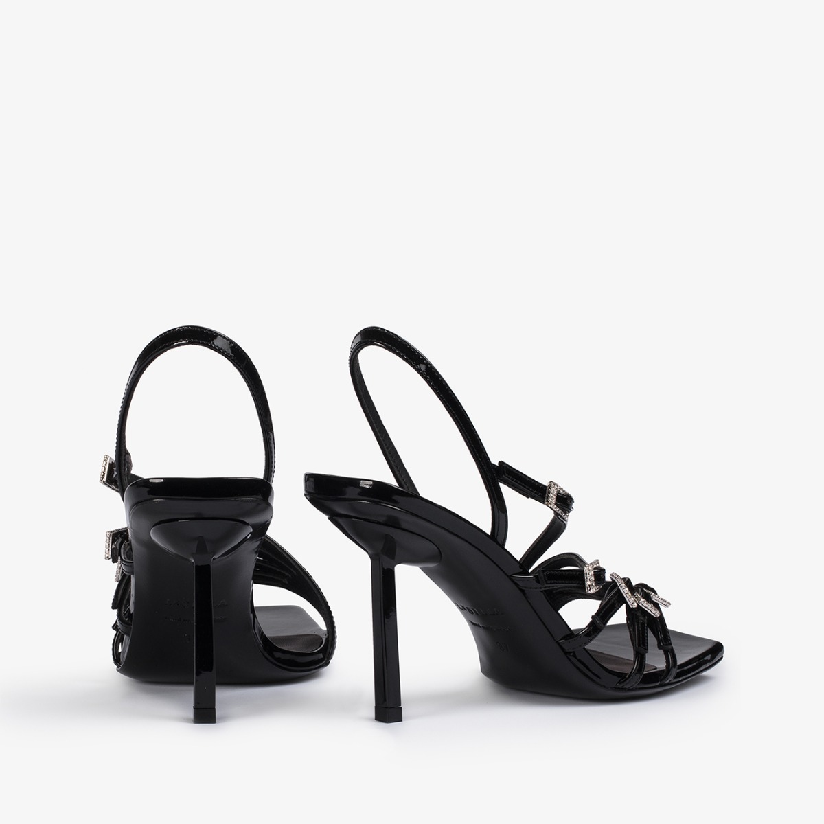 サンダル・ミュール LE SILLA Black Leather Scarlet Sandals SCARLET SANDAL 80 mm NERO | Le Silla