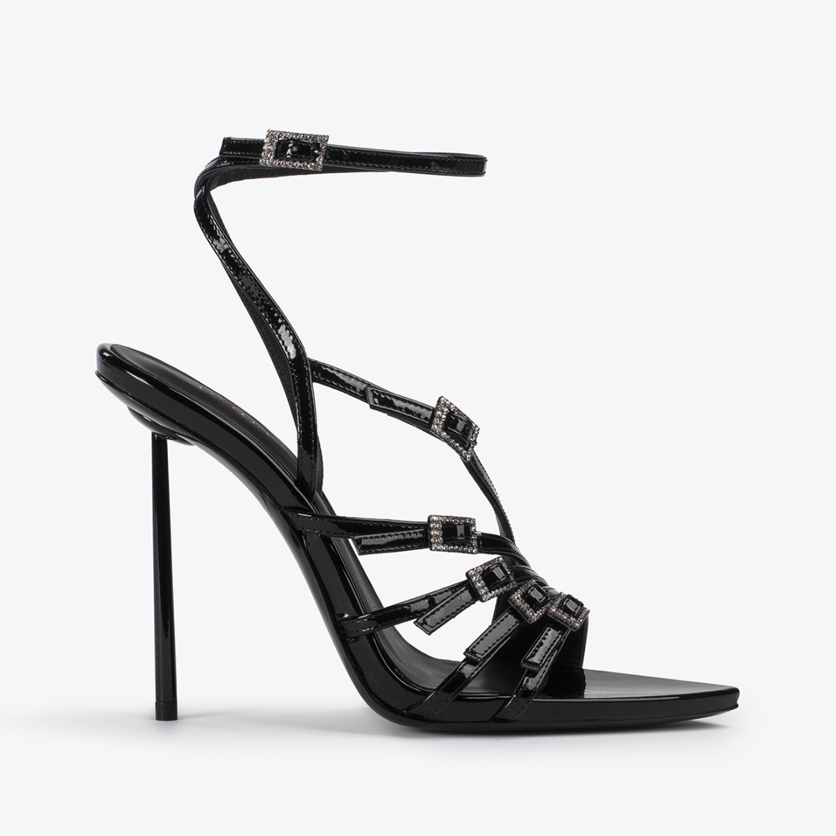 サンダル・ミュール LE SILLA Black Leather Scarlet Sandals SCARLET SANDAL 120 mm NERO | Le Silla