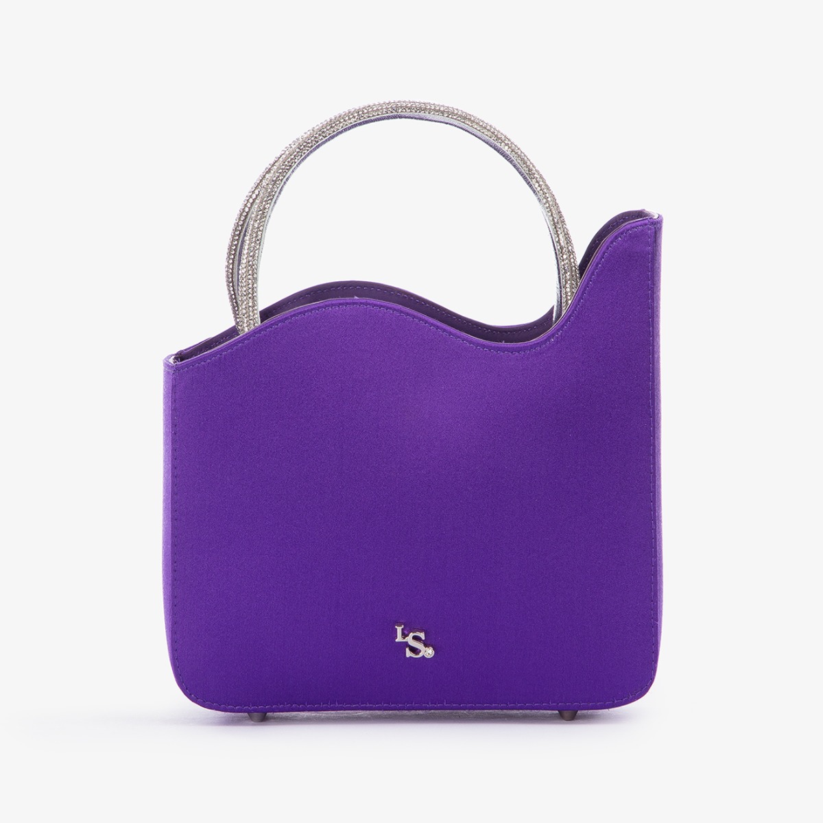 Kamala purple satin and Crystals bag - Le Silla