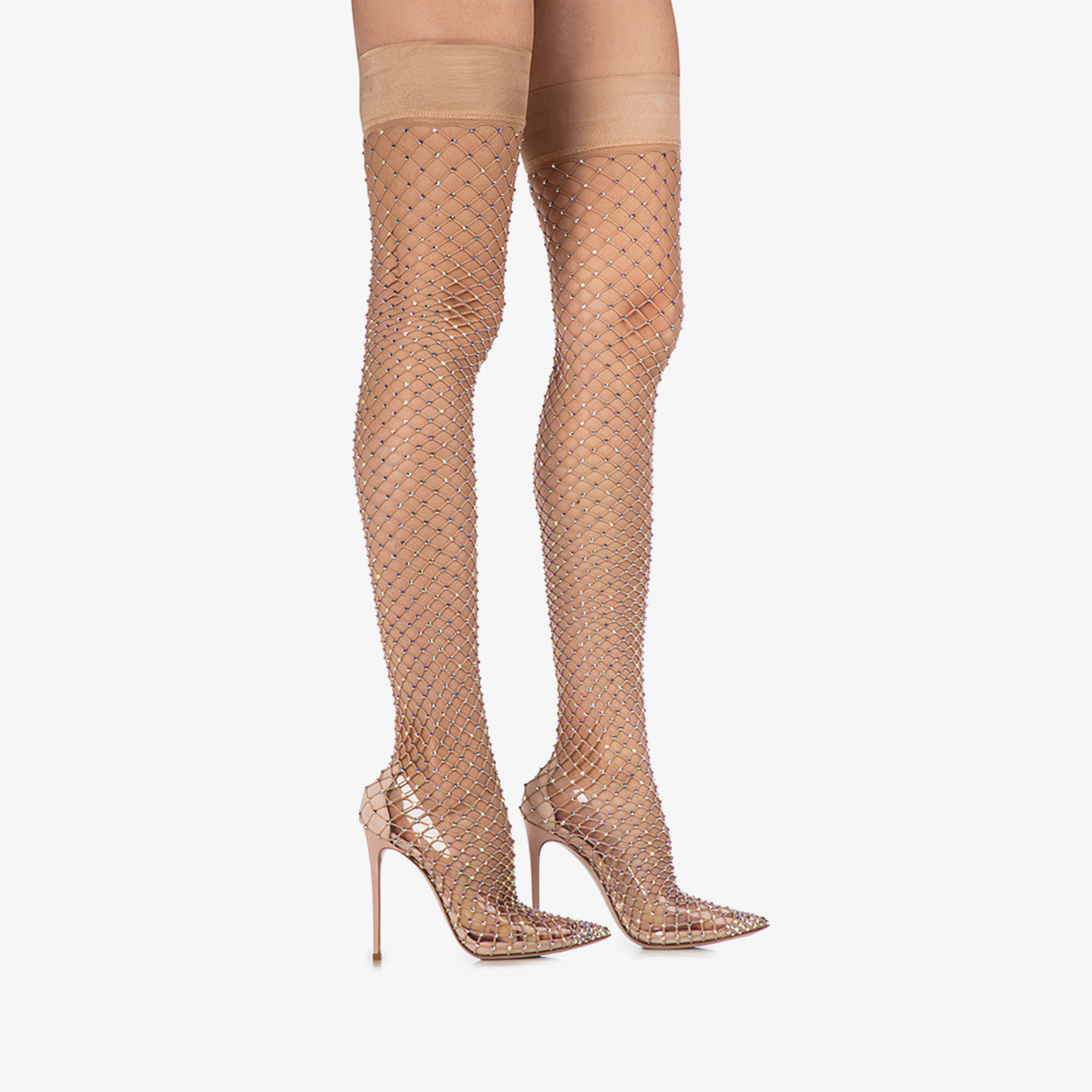 Fishnets and clearance thigh high boots