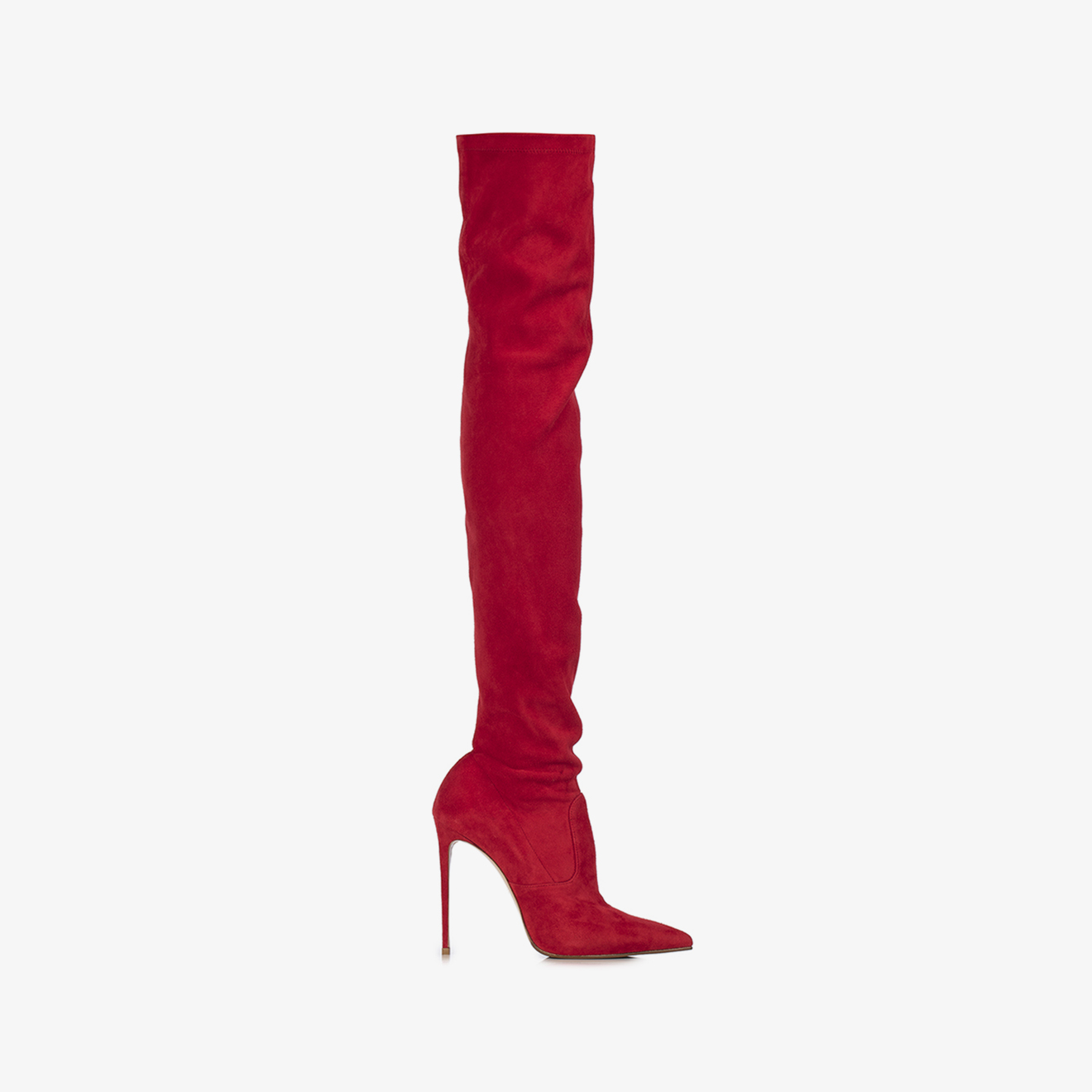 pulver her insekt Red stretch suede over-the-knee boot - Le Silla