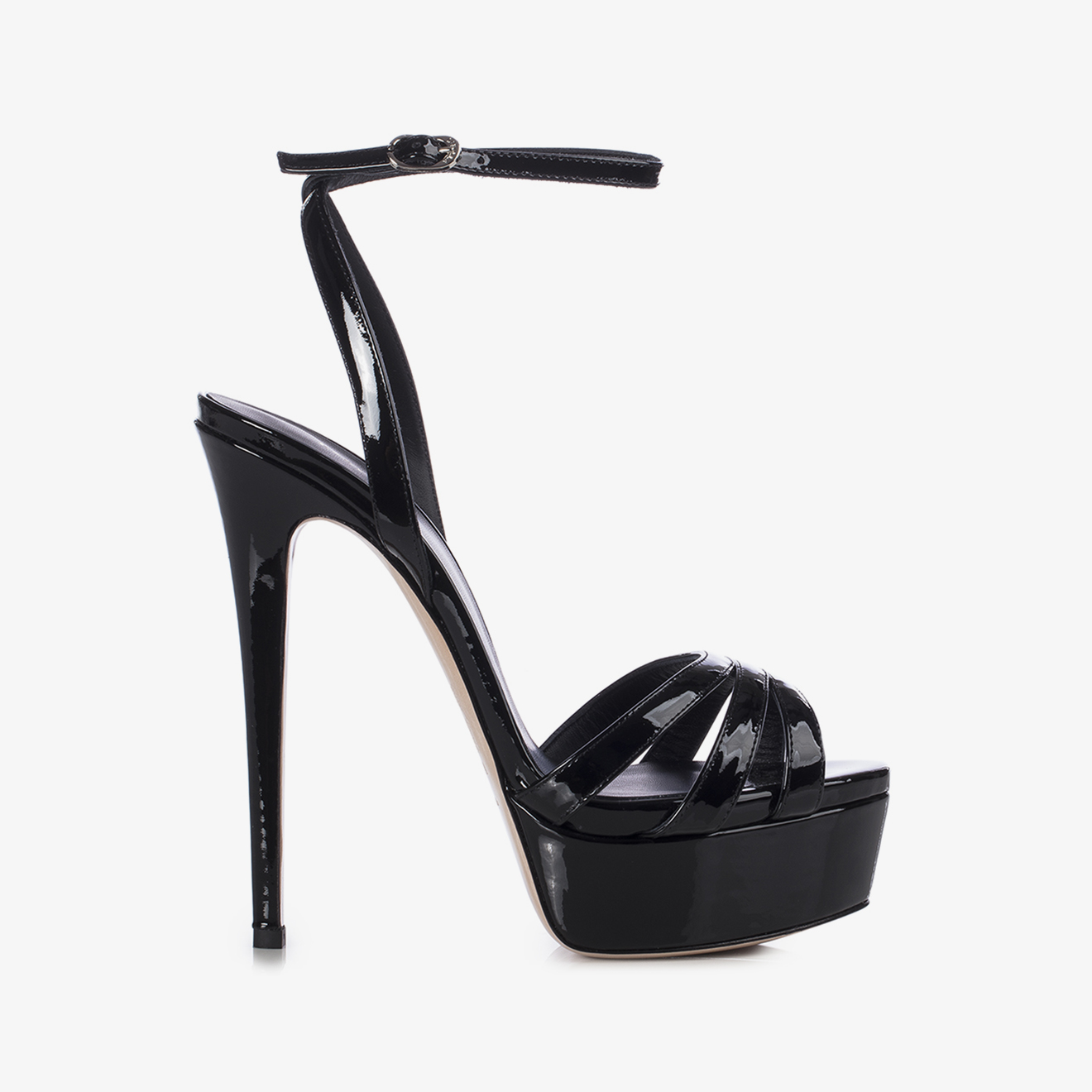 Black patent leather sandal - Le Silla