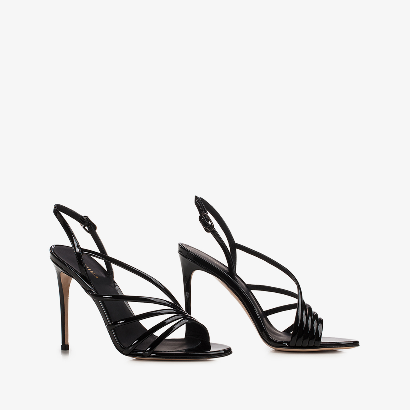 サンダル・ミュール LE SILLA Black leather Scarlet sandals SCARLET SANDAL 105 mm NERO | Le Silla