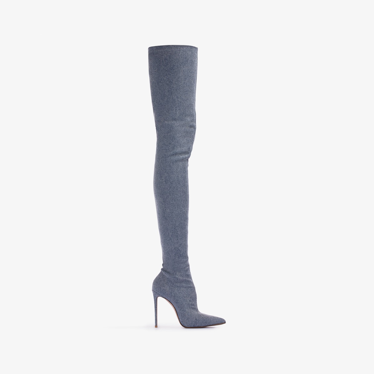Blue stretch denim over-the-knee boot - Le Silla