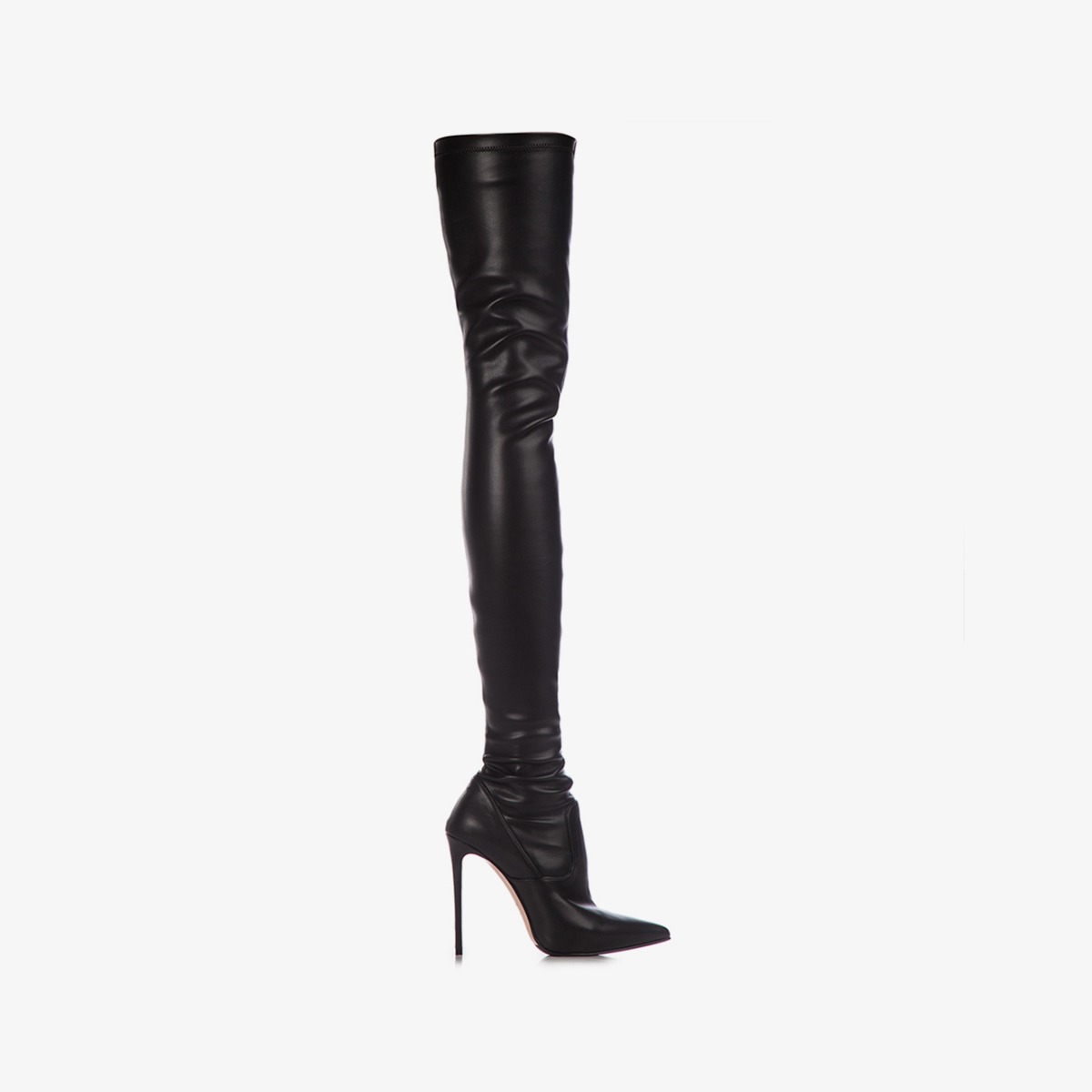 Black stretch vegan leather over the knee boot Le Silla