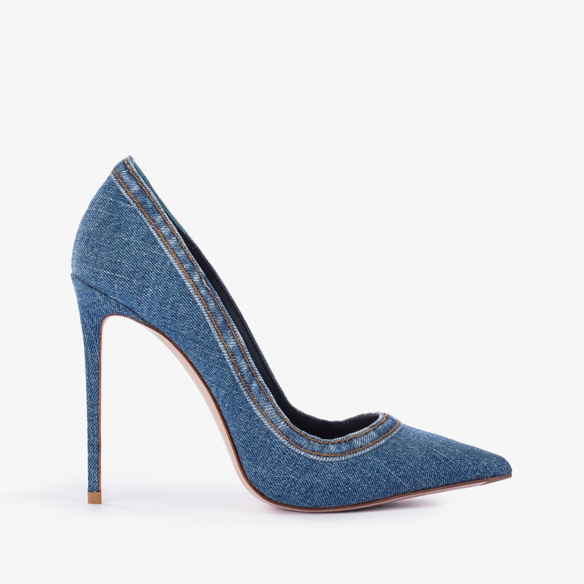 Le Silla Duchess denim ballerina shoes - Blue