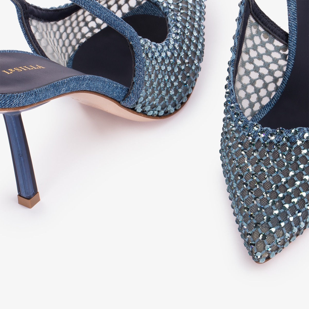 SLINGBACK GILDA 80 mm BLUE | Le Silla