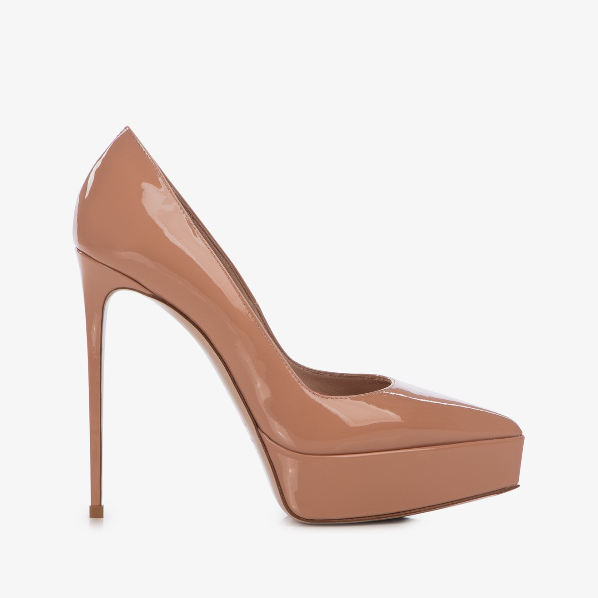 Phard nude patent leather platform pump Le Silla