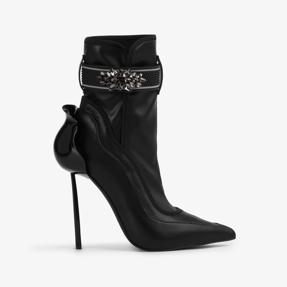 SNORKELING ANKLE BOOT 120 mm NERO/NERO | Le Silla
