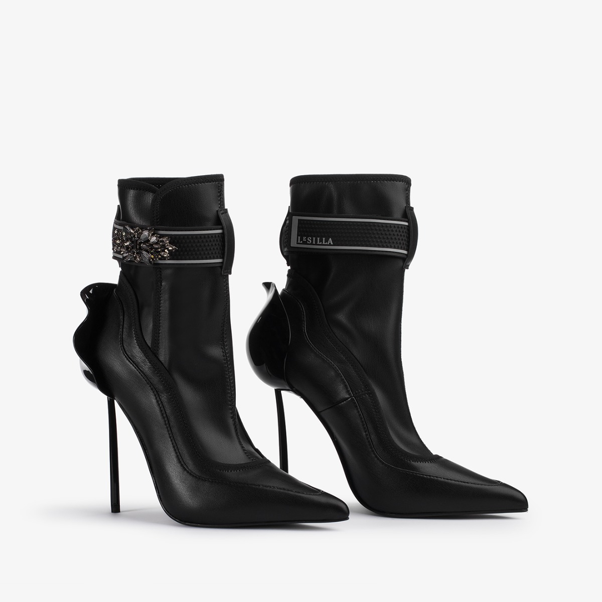 SNORKELING ANKLE BOOT 120 mm NERO/NERO | Le Silla