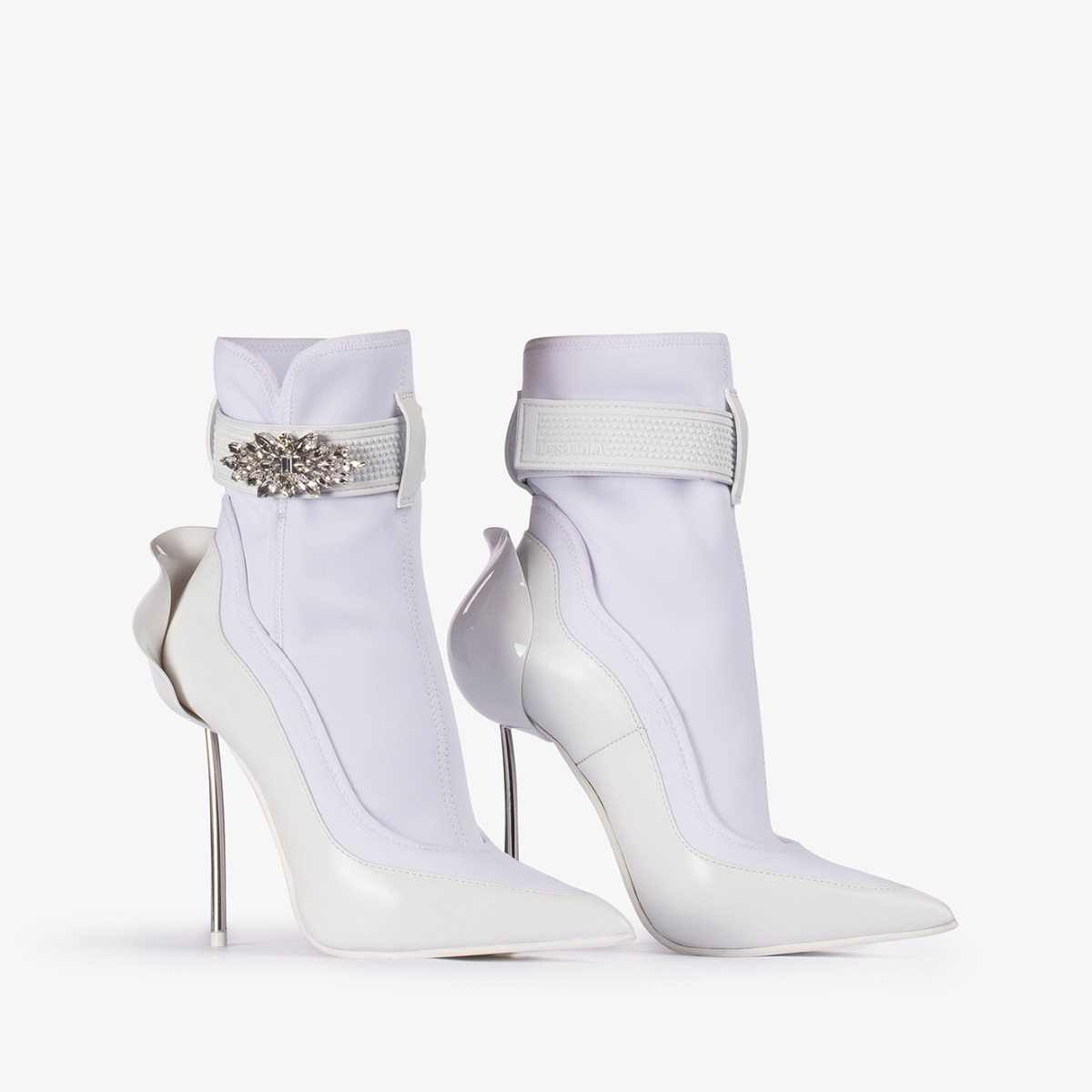 SNORKELING ANKLEBOOT 120 mm BIANCO/ARGENTO | Le Silla