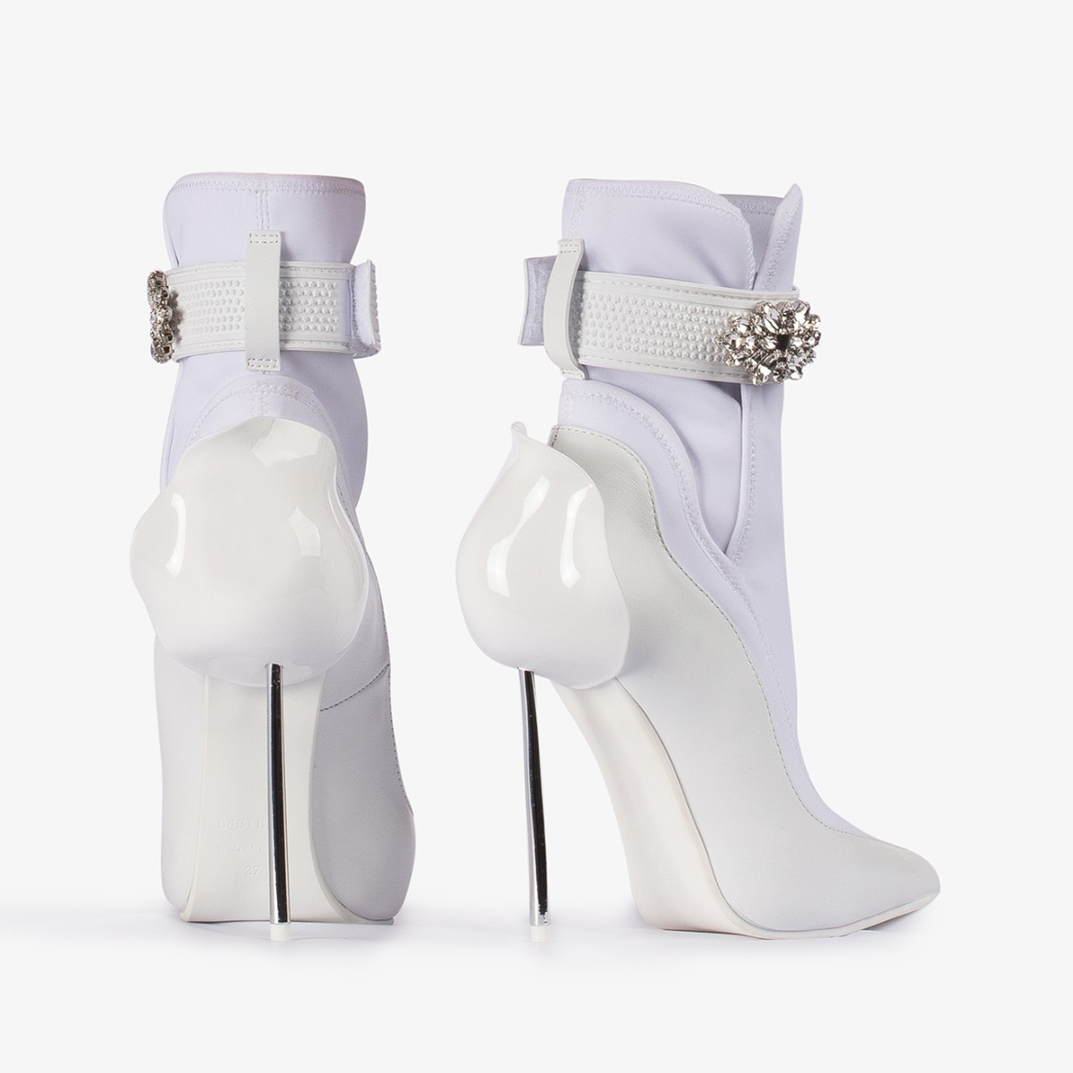 SNORKELING ANKLEBOOT 120 mm BIANCO/ARGENTO | Le Silla