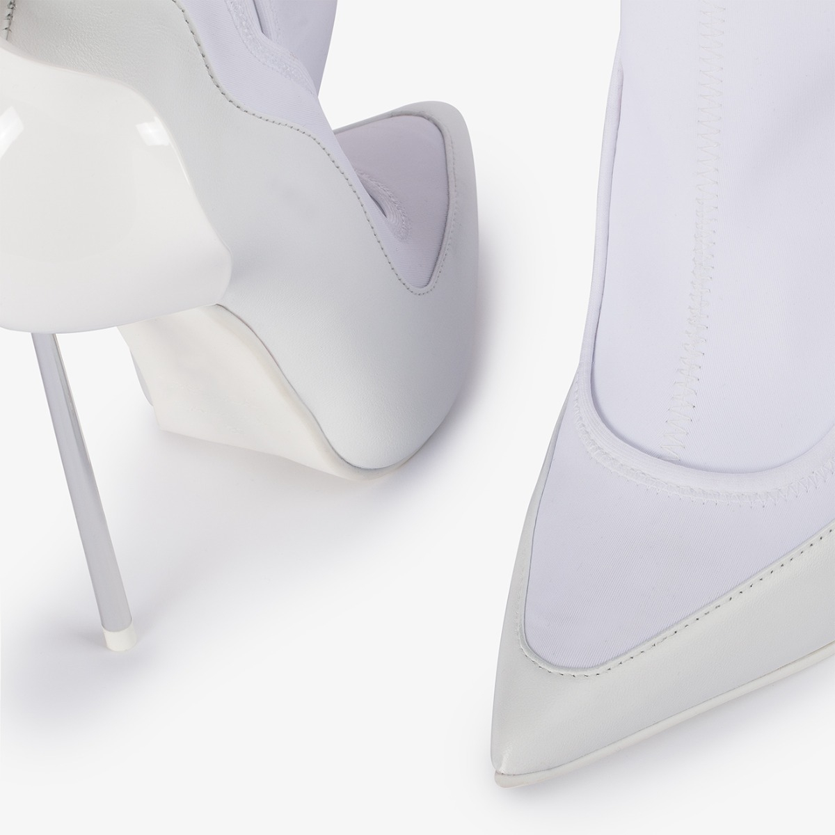 SNORKELING ANKLEBOOT 120 mm BIANCO/ARGENTO | Le Silla