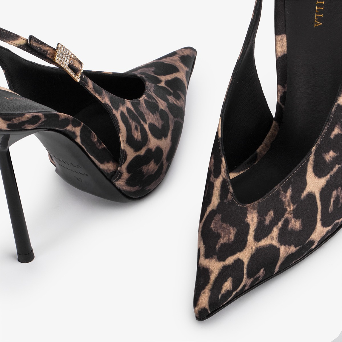 CLIVAGE SLINGBACK 120 mm SAVANA/NERO | Le Silla