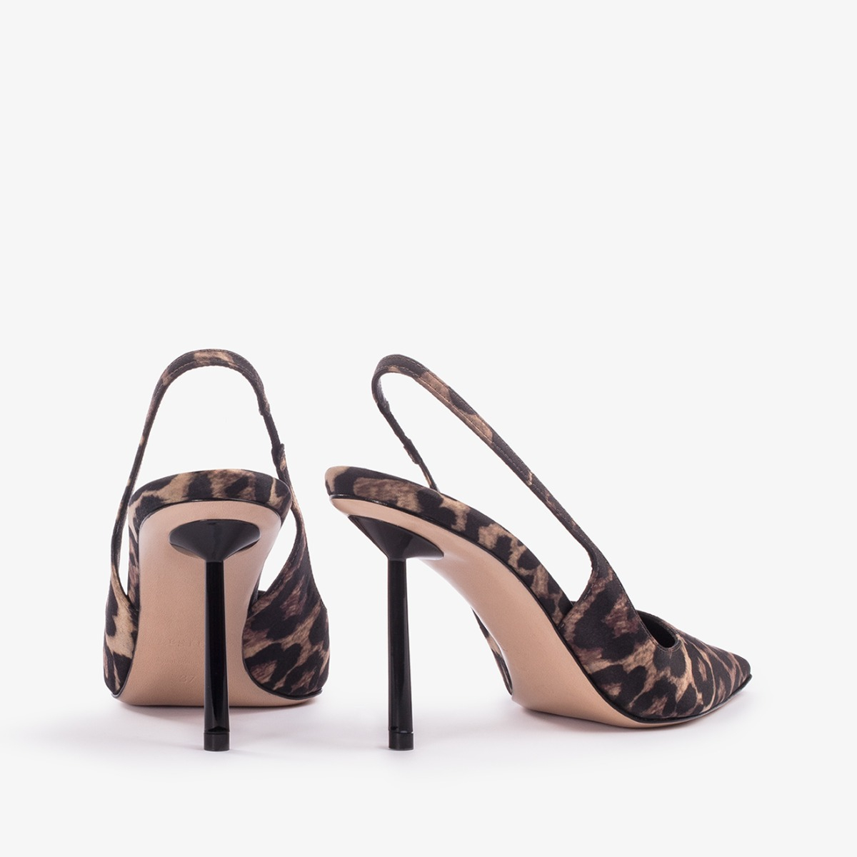 SLINGBACK BELLA 80 mm SAVANA/NERO | Le Silla