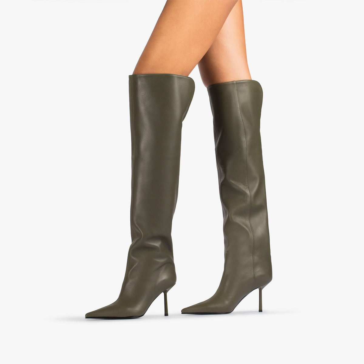 BELLA BOOT 80 mm KAKI | Le Silla
