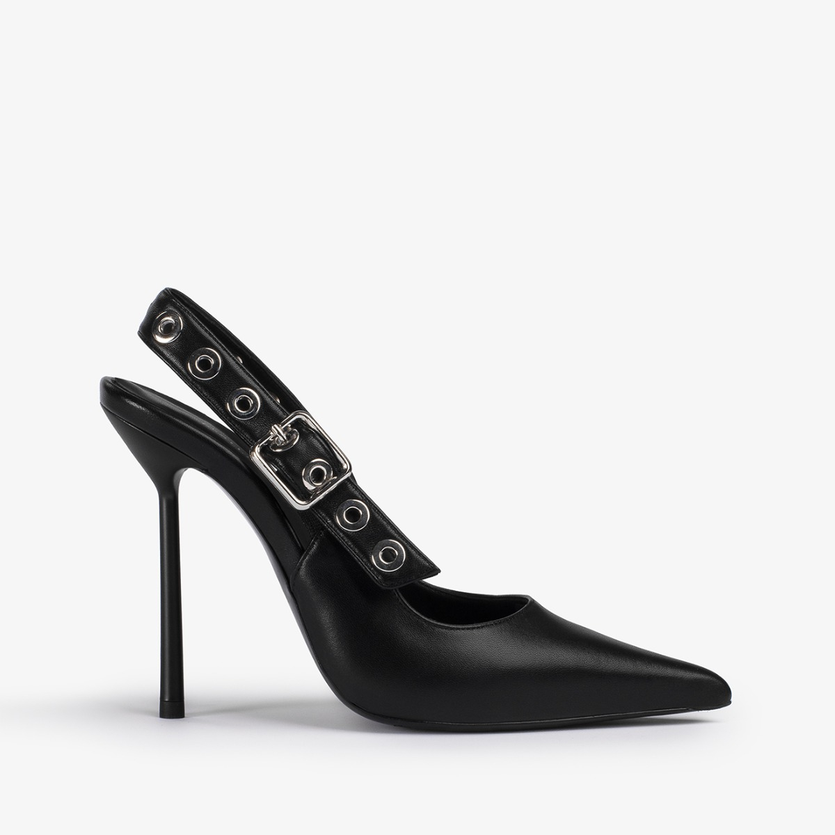 COURTNEY SLINGBACK 120 mm NERO/ARGENTO | Le Silla