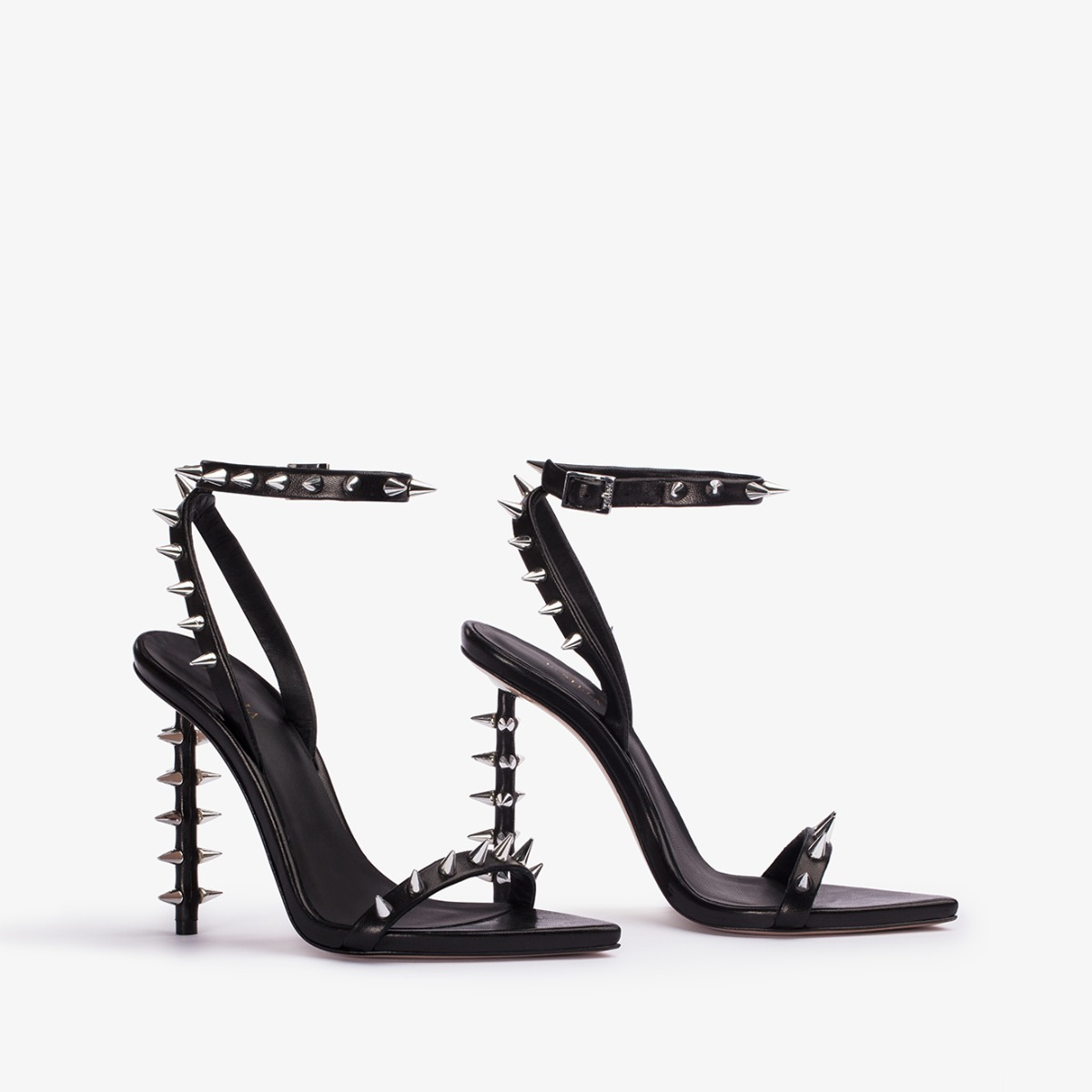 SANDALO JAGGER 120 mm NERO/ARGENTO | Le Silla
