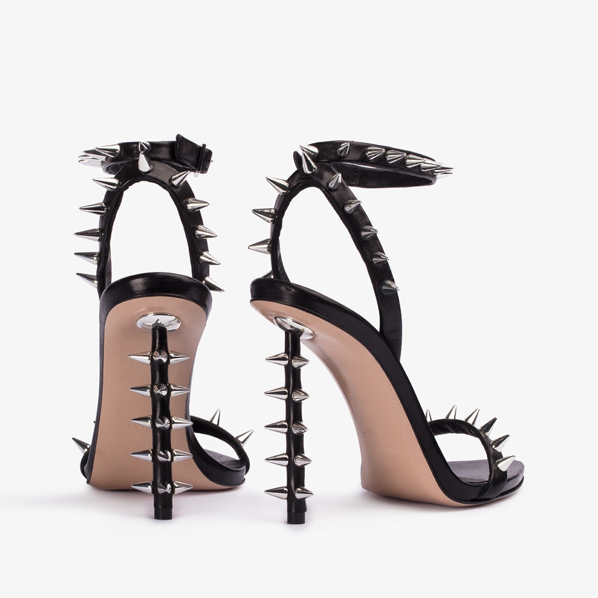 JAGGER SANDAL 120 mm NERO/ARGENTO | Le Silla