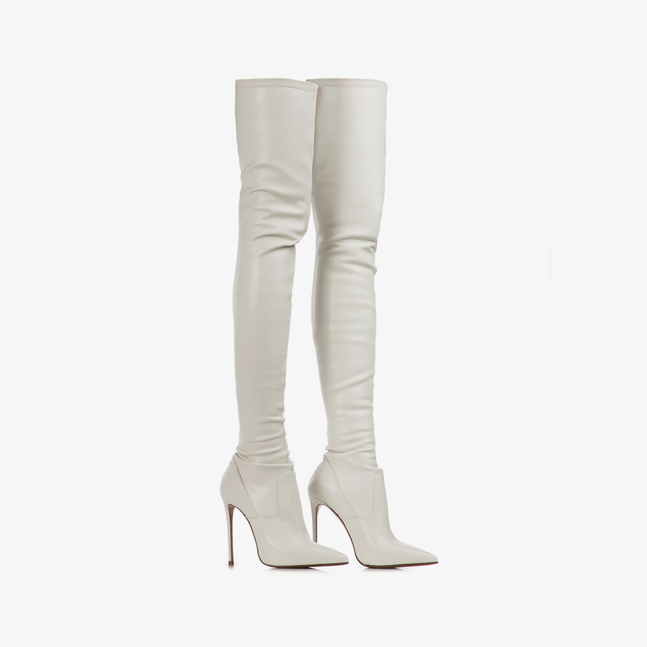 EVA THIGH-HIGH BOOT 120 mm MILK | Le Silla