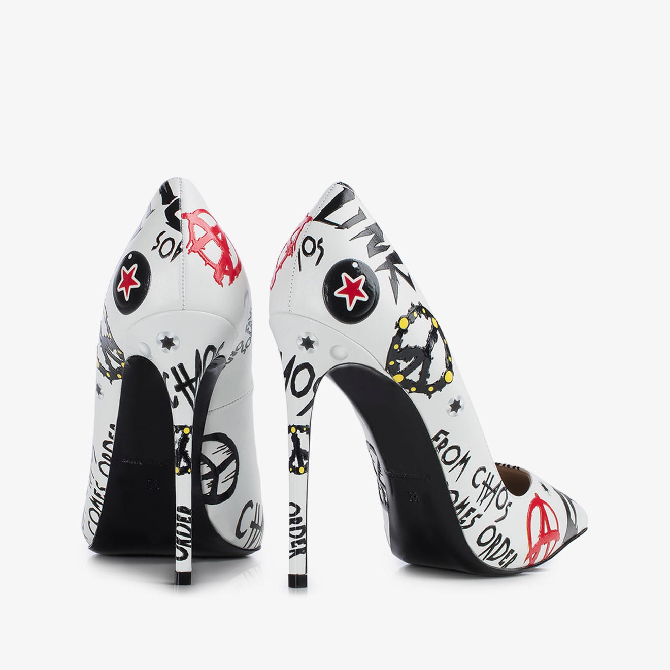 PUNK PUMP 120 mm BIANCO/NERO | Le Silla