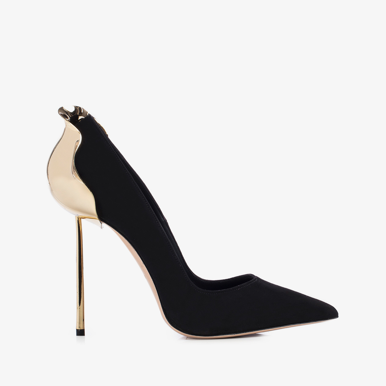ESCARPIN PETALO 120 mm NERO/ORO | Le Silla
