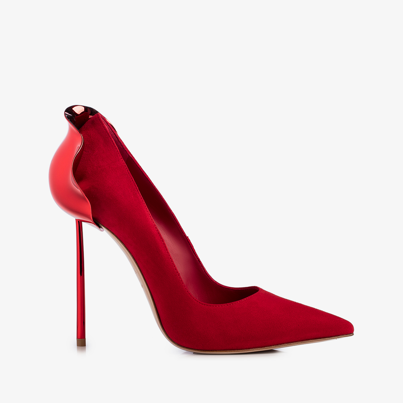 DECOLLETE VELOUR ROSSO