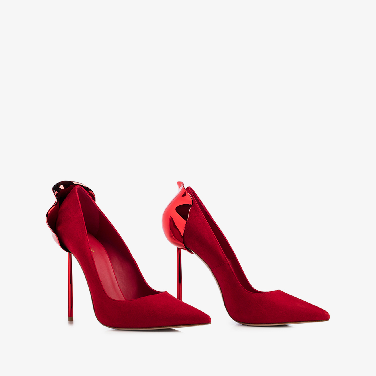 DECOLLETE VELOUR ROSSO