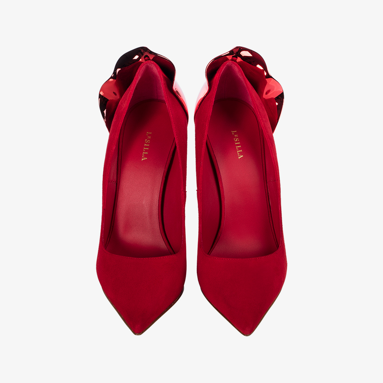 DECOLLETE VELOUR ROSSO
