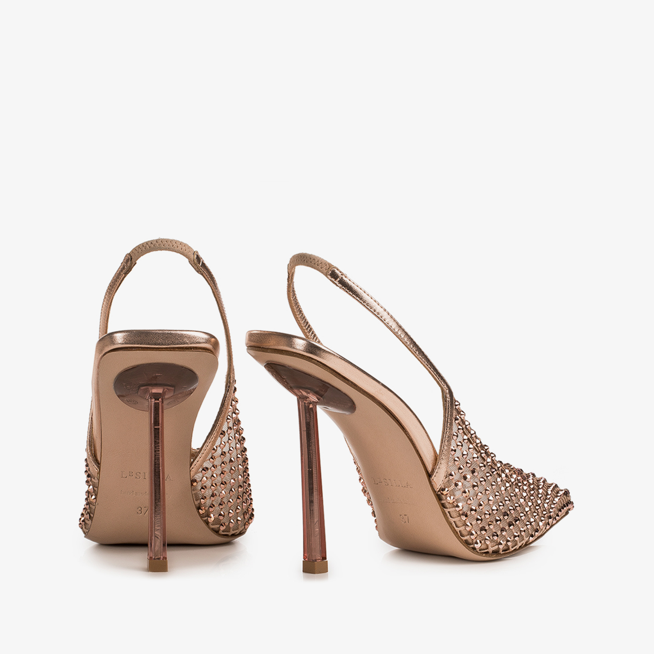 GILDA SLINGBACK 100 mm ORO ROSA | Le Silla