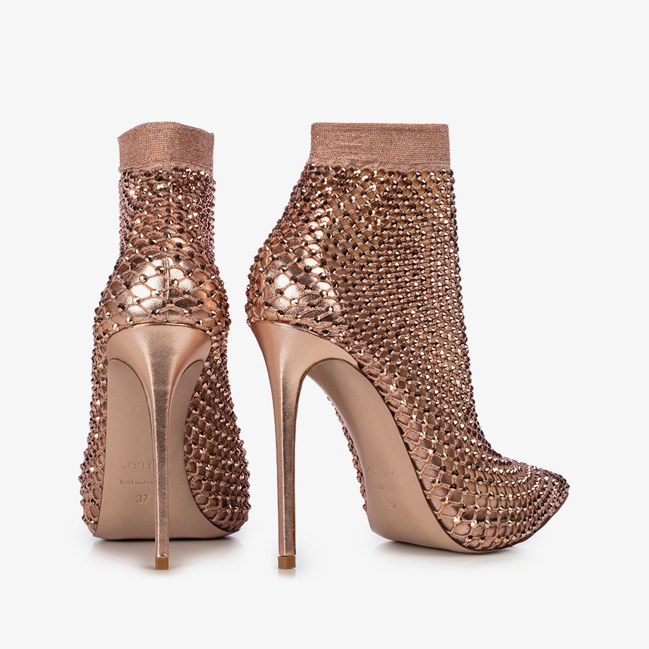 STIVALETTO STOCKING ORO-ROSA