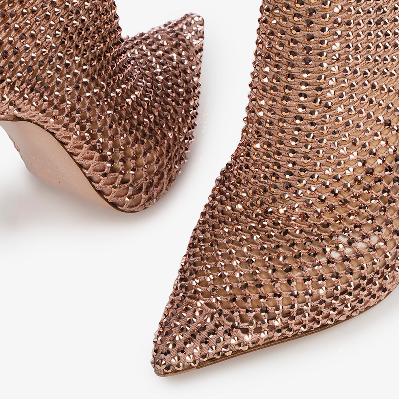 STIVALETTO STOCKING ORO-ROSA
