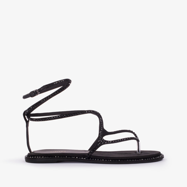 BELEN SANDAL NERO/JET | Le Silla
