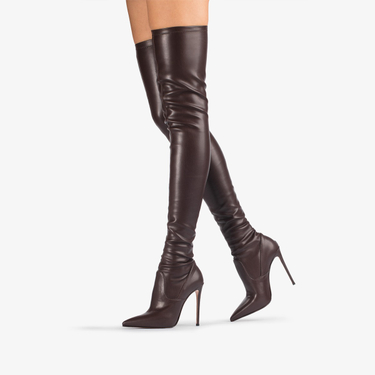 EVA THIGH-HIGH BOOT 120 mm EBANO | Le Silla