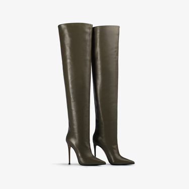EVA THIGH-HIGH BOOT 120 mm KAKI | Le Silla