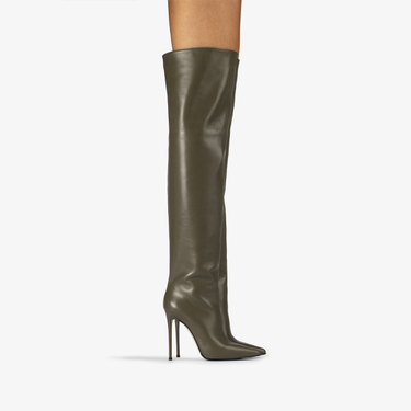EVA THIGH-HIGH BOOT 120 mm KAKI | Le Silla