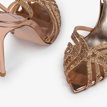 EMBRACE SANDAL 110 mm ORO ROSA | Le Silla