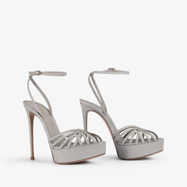 EMBRACE SANDAL 140 mm ARGENTO | Le Silla