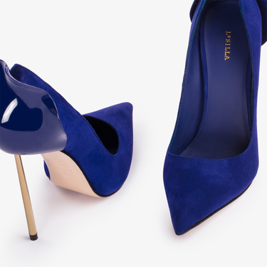 PETALO PUMP 120 mm LAZULI BLUE/ORO | Le Silla